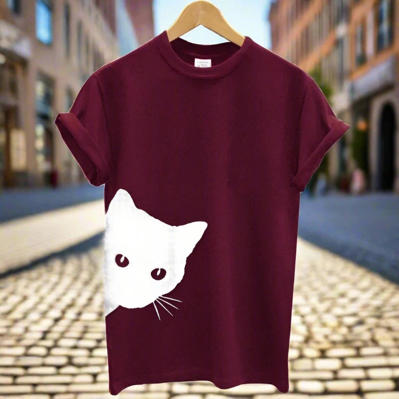 Cat Print Women's T-shirt