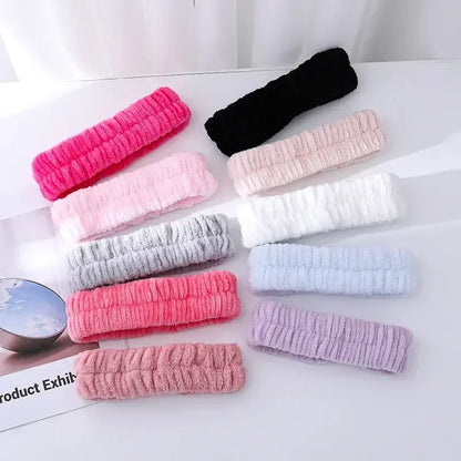 Soft Coral Fleece Headband Makeup