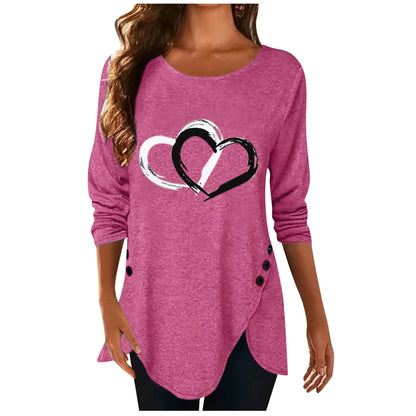 Button Love Long Sleeve T-Shirt