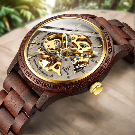 Classic Wooden Mechanical Watch