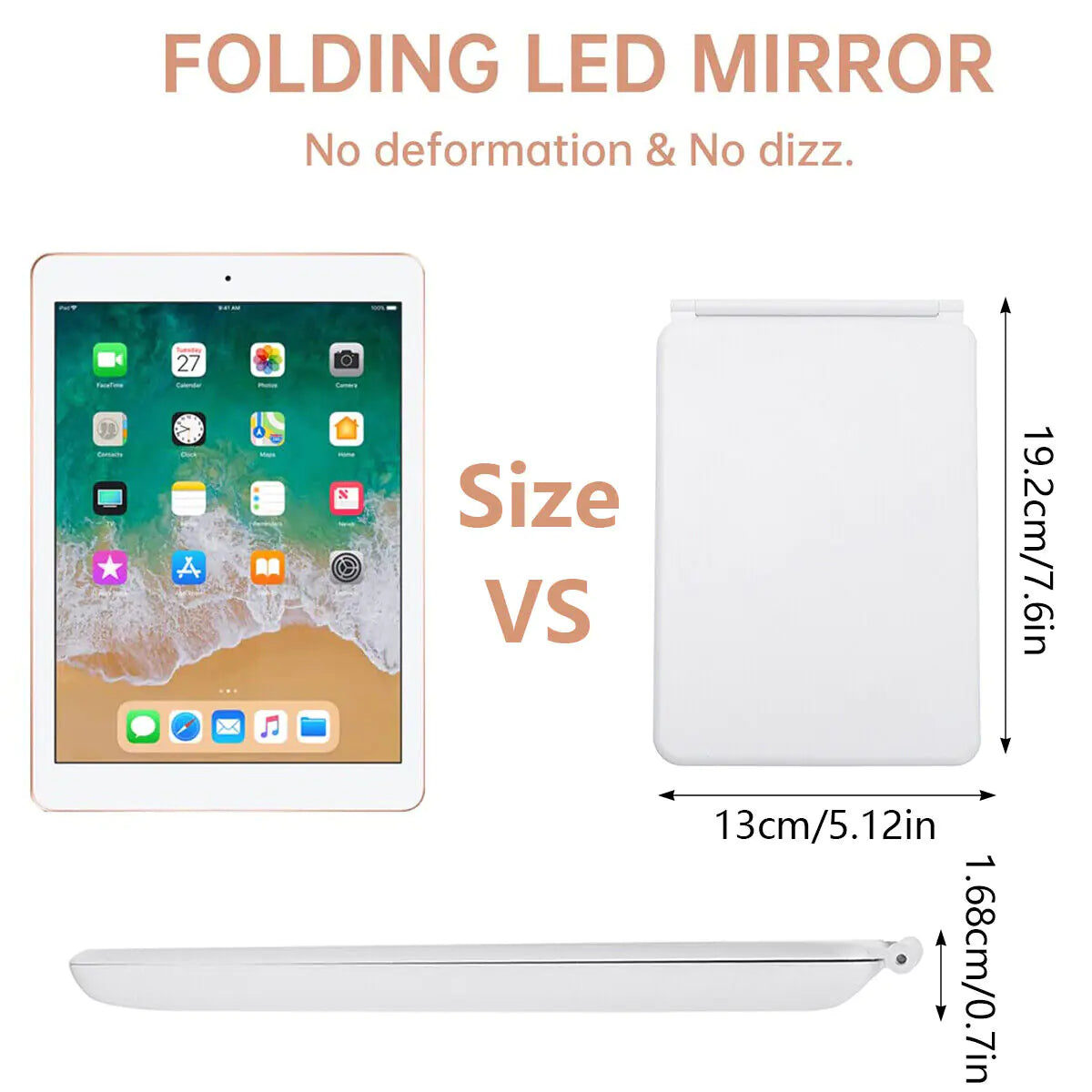 Portable Folding Mirror Lighted Mirror