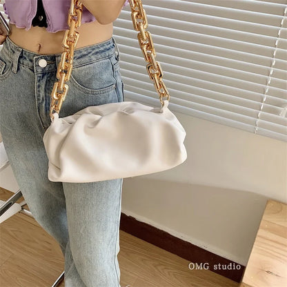 Soft Leather Cloud Shoulder Bag