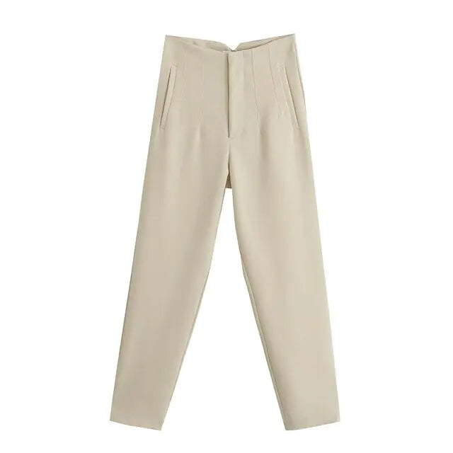 Chic Office Lady Straight Pants