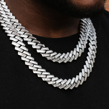 18K Baguette Cuban Necklace