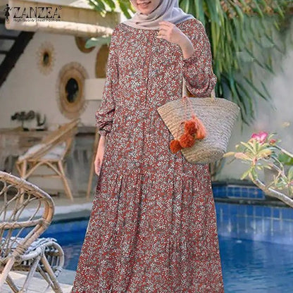 Floral Print Abaya Sundress