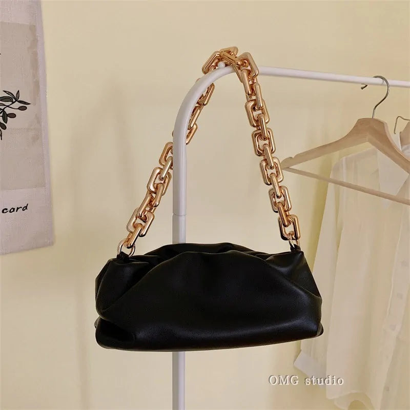 Soft Leather Cloud Shoulder Bag