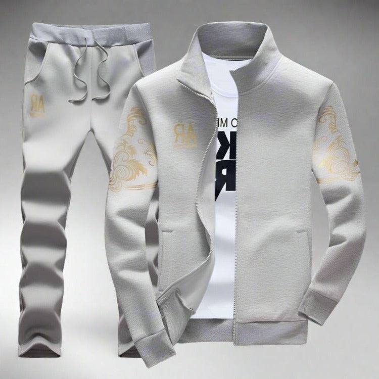 Zipper Sweat Suit Set