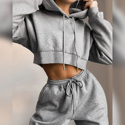 Casual Sports Tracksuit: Hoodie & Sweatpants Set