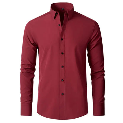 New Men's Elastic Business Shirt