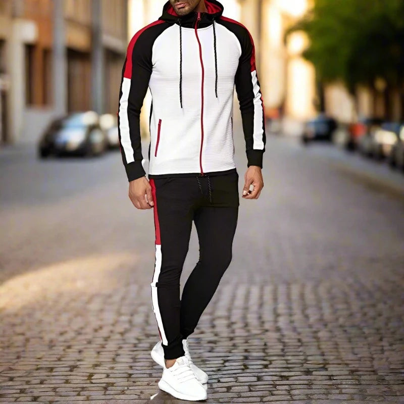 Men Hoodie Jacket + Pants Tracksuit