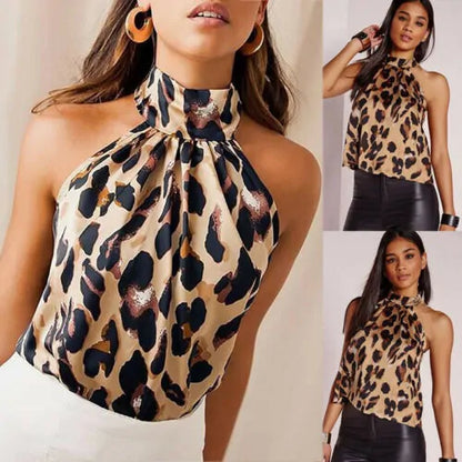 Sexy Leopard Print Ladies Blouses