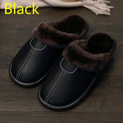 Warm Leather Slippers