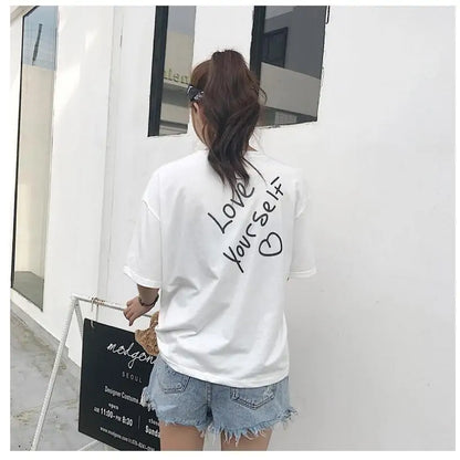 'Love Yourself’ Printed Oversized T-Shirt