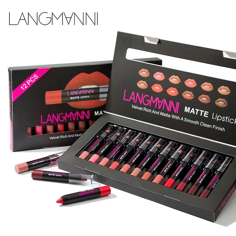 12 Piece Matte Lipstick Set