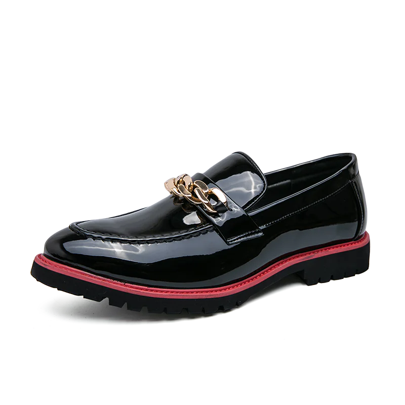 Leather Black Italian Loafers Men