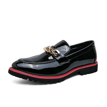 Leather Black Italian Loafers Men