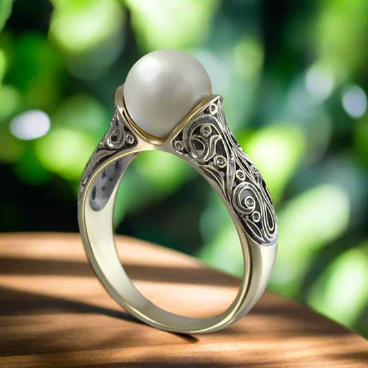 Elegant Natural Pearl Ring