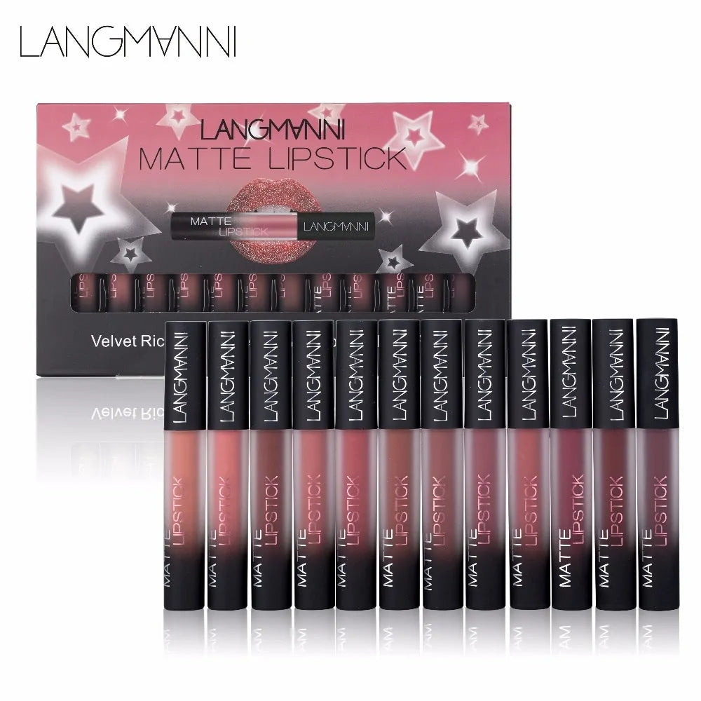 12 Piece Matte Lipstick Set