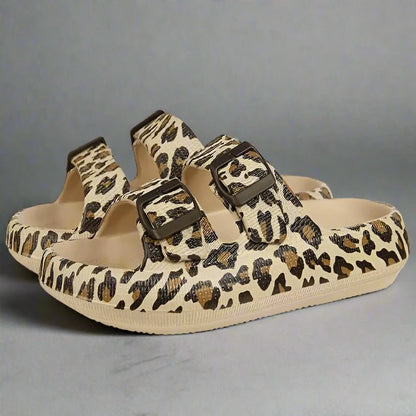 Leopard Soft Sole Pillow Slippers