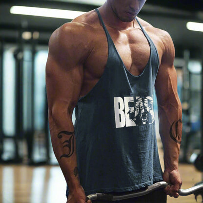 Men's Gym Workout Printed Tank Tops