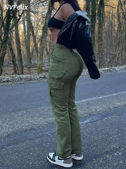 High Waist Cargo Pants Stylish