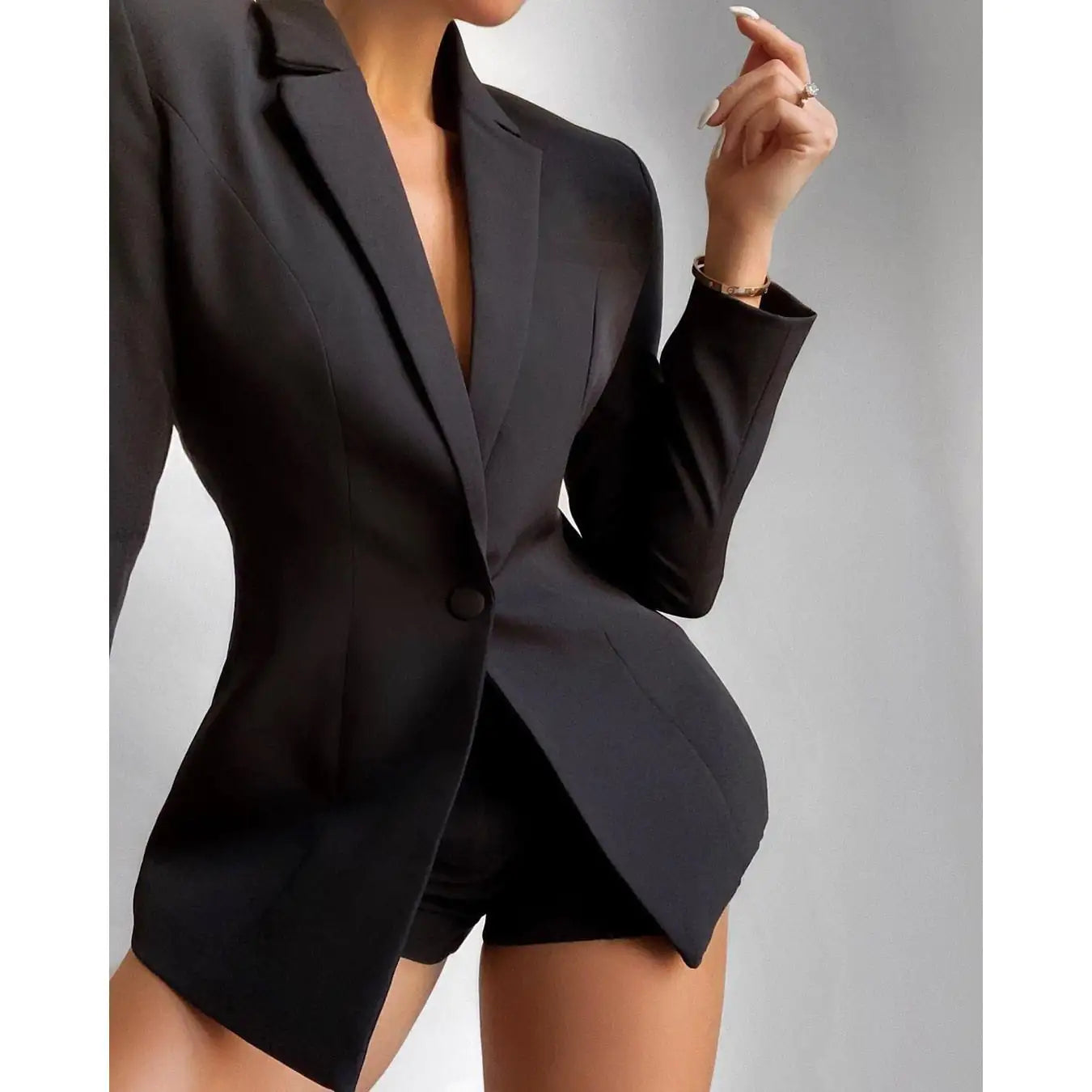 Elegant Women's Shorts Suit Set