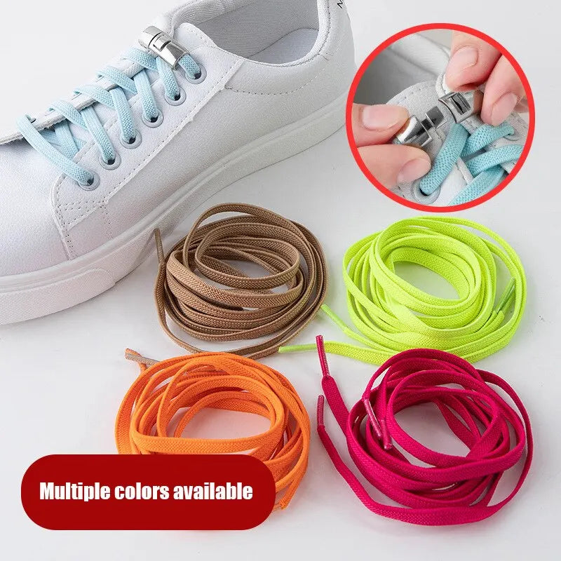 Elastic No-Tie Shoelaces for Kids and Adults