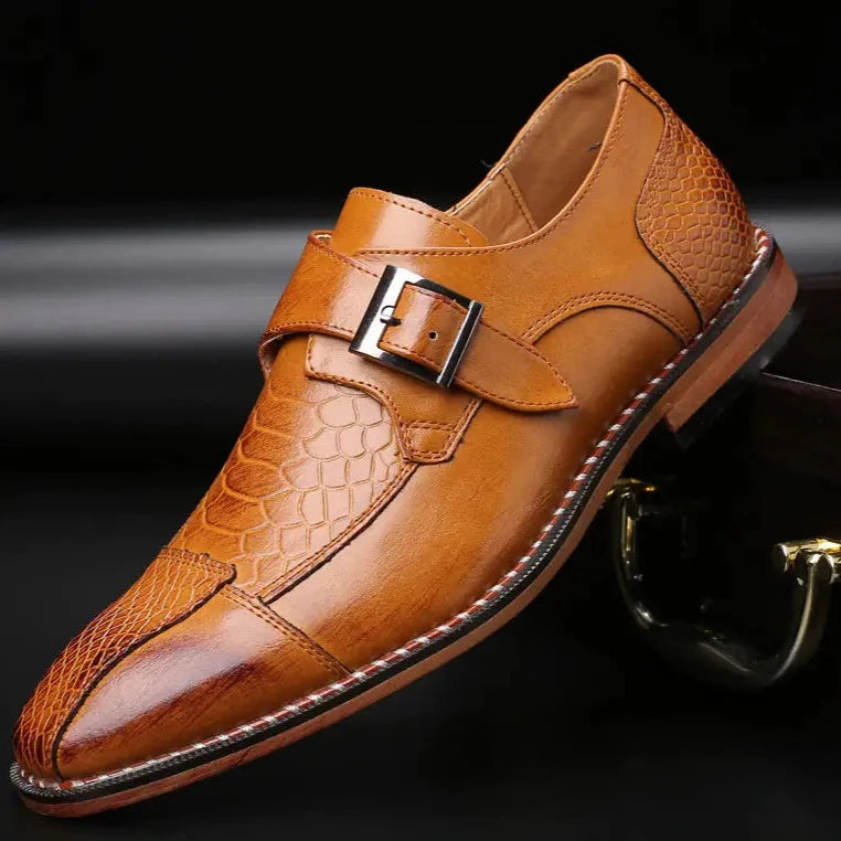 Men's Monkstrap Leather Shoes