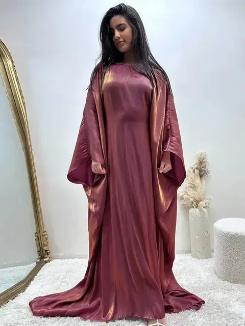 Satin Butterfly Abaya