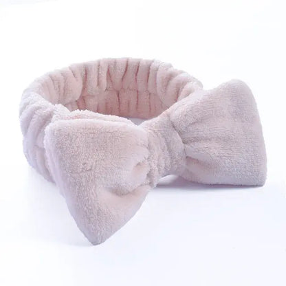 Soft Coral Fleece Headband Makeup