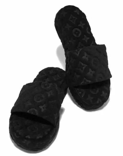 LV Design Fur Slippers