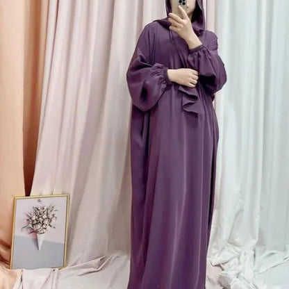 Hooded Abaya Long Dress