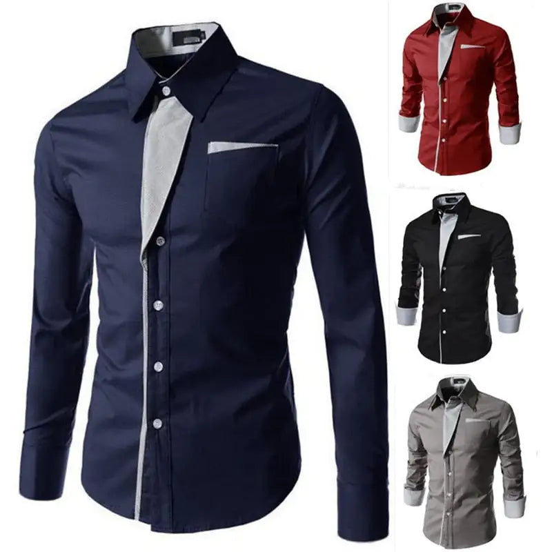 Male Fashion Shirts Full Sleeve Stripe