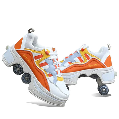 Casual Sneakers Walk Roller Skates