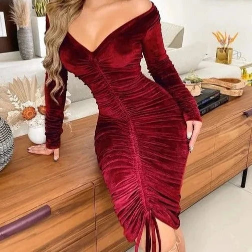 Pencil Velvet Dress