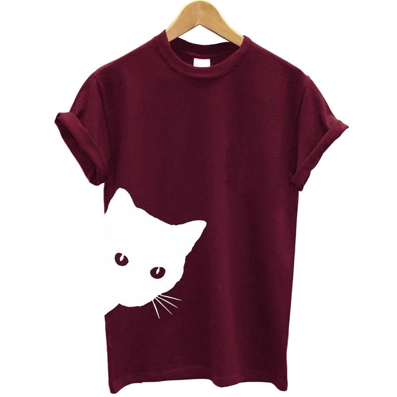 Cat Print Women's T-shirt