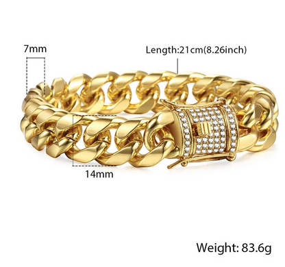 Miami Chain Bracelet Gold