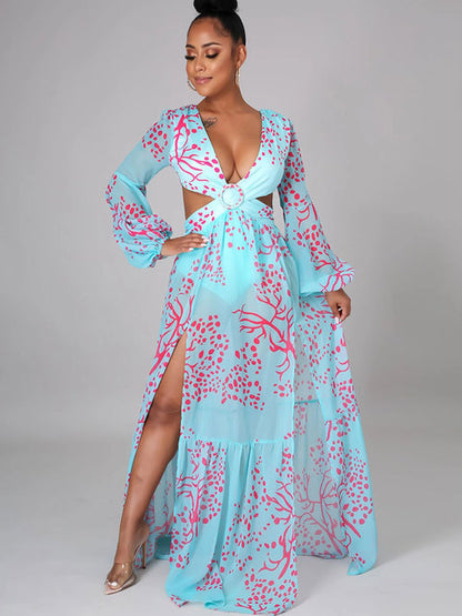 Long Lantern Sleeve Dress