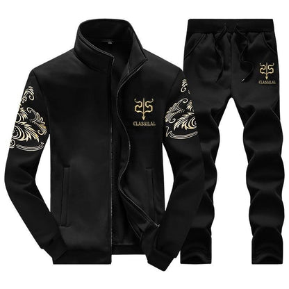 Zipper Sweat Suit Set